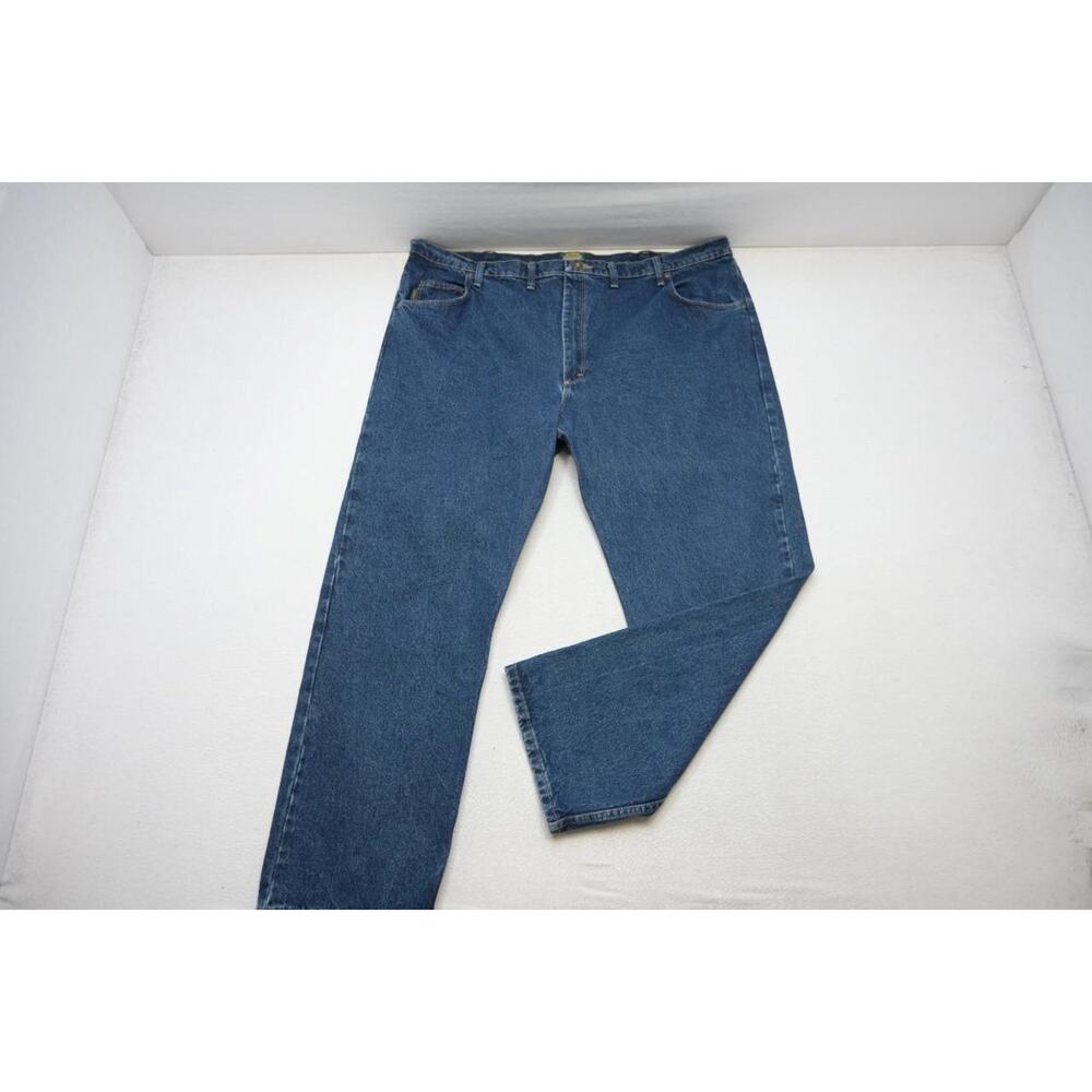 Cabelas Classic Fit Straight Rugged Blue Denim Jeans Mens Size 48 x 32